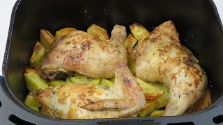 POLLO CON PATATAS EN AIRFRYER Freidora de aire [upl. by Nabal]