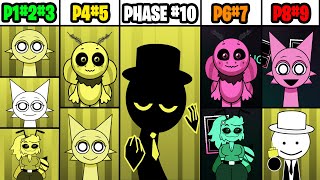 Mix of EVERY Monster VOICE From Incredibox MUSTARD All Phases 110 Comparison [upl. by Fanya146]