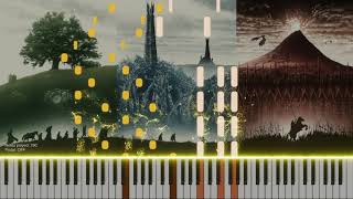 The Lighting of the Beacons  Lord of the Rings  Solo Piano [upl. by Syxela885]