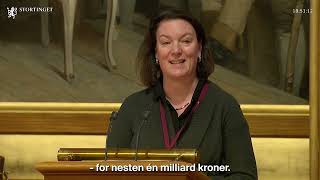 Hege Bae Nyholt om bemanningskrisa i barnehagene  Stortinget 041223 [upl. by Ever]