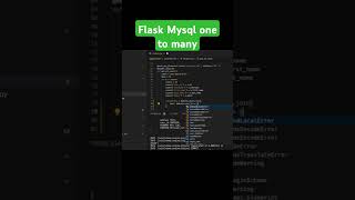 Flask Mysql one to many python coding mysql [upl. by Crispas955]