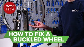 How To Fix A Buckled Bike Wheel [upl. by Trebron]