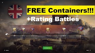 Fighting for Free Premium Tank Containers  British Containers  Rating  Live Stream WoT Blitz [upl. by Nagaer]