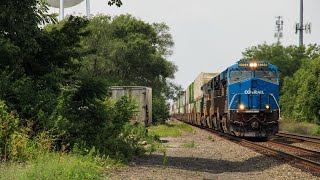 2 NS Heritage Units on NS 260 NS 8098 Conrail and NS 8025 Monongahela 72024 [upl. by Westney]