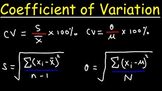 Standard Deviation and Coefficient of Variation [upl. by Syman]