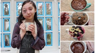 4 MUG CAKE RECIPES [upl. by Yadnus]