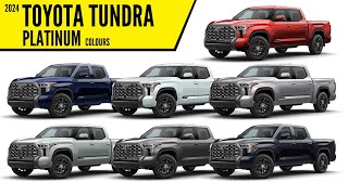 2024 Toyota Tundra Platinum – All Color Options – Images  AUTOBICS [upl. by Uhp]