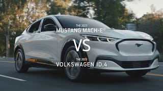 HeadtoHead  The 2023 Ford Mustang MachE® vs VOLKSWAGEN ID4  Ford Canada [upl. by Brucie]