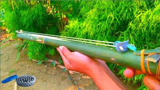 Make A Powerful Bamboo Slingshot Gundiy Craft 😲 [upl. by Ameg]