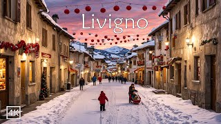 LIVIGNO 🇮🇹🎄Heavenly Snowy Day Walk In The Best Christmas village in Italy 4K🎄 [upl. by Leifer441]