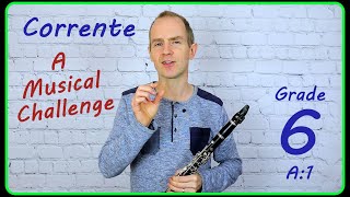 CORRENTE Bach Partita No2  Clarinet Grade 6 ABRSM Tutorial [upl. by Melc]