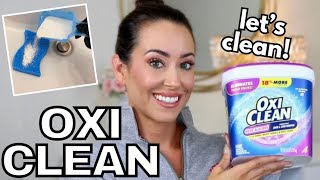 CLEANING WITH OXICLEAN WAYS TO USE OXICLEAN AROUND THE HOUSE Demo amp Review [upl. by Icram]