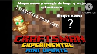 nueva actualización de Craftsman experimental mini UPDATE [upl. by Della664]