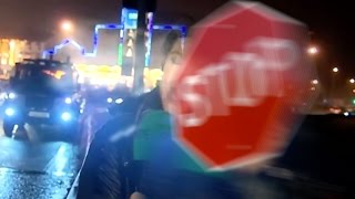 Reporter hit by stop sign during live tv [upl. by Ortiz]