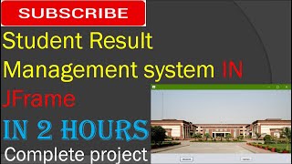 Student Result Management system in JFrame using Netbeans complete project [upl. by Juna392]