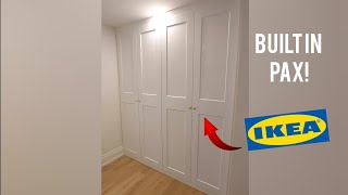 Built in IKEA pax wardrobe Custom look at a fraction of the cost [upl. by Yantruoc371]