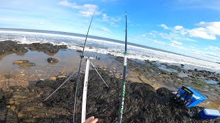 Beach fishing in Northumberland short video [upl. by Hagerman752]