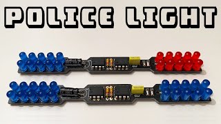 POLICE LED Light DIY with NE555  PCB Tutorial [upl. by Aicia]