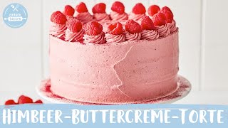 HimbeerButtercremeTorte – die musst du unbedingt probieren – sooo fruchtig 💗 🤗  Einfach Backen [upl. by Anyzratak]