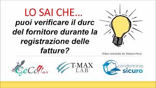 728  Come verificare il durc del fornitore durante la registrazione delle fatture [upl. by Naerda]