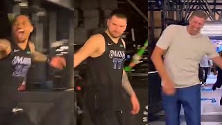 Luka Dončić PJ Washington Dirk Nowitzki Immediately After Mavs Eliminate Thunder [upl. by Brasca]