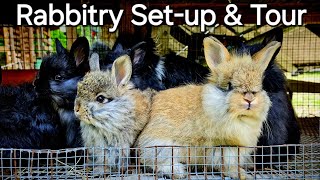 RABBITRY TOUR Angora Rabbits  Housing Setup and how it all came together ❤️ [upl. by Yrallih479]