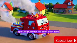 Fire Fighter Song for Kids  Awesome Fire Trucks [upl. by Sutit]