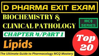 Exit exam preparation for d pharmacy Biochemistry MCQLipidsActive PharmaCh4 [upl. by Wagstaff290]