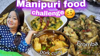 Eating And Cooking Meitei Manipuri food for 24 hours Manipuri style pork curry Eromba ootisingju [upl. by Aytac]