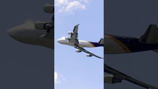 UPS B747 takeoff in HNL Int’l Airport ups cargoplane airplane 747 [upl. by Atterg]