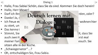 Dialoge B1  Deutsch lernen durch Hören  1 [upl. by Eahsal519]