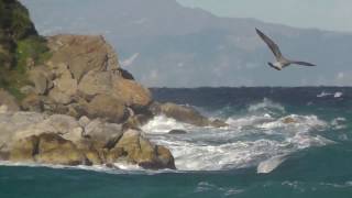 Forte vento di tramontana e mareggiata dellEpifania a Capri [upl. by Onaimad]