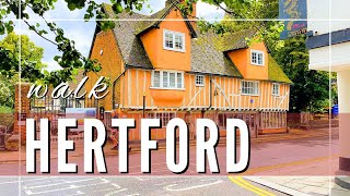 Hertford Hertfordshire UK  Town Walk 2024 [upl. by Nayk]