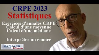 CRPE EXERCICES DE STATISTIQUES DESCRIPTIVES [upl. by Jessy353]