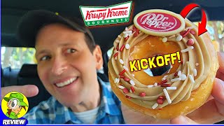 Krispy Kreme® Dr Pepper® Kickoff Doughnut Review 🍩🥤🏈 Dr Pepper® Frosting 🤯 Peep THIS Out 🕵️‍♂️ [upl. by Atirabrab]