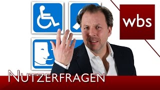 Nutzerfragen Darf man eine Behinderung vortäuschen  Rechtsanwalt Christian Solmecke [upl. by Alyahs]