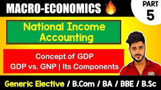 What is GDP  Its components GDP vs GNP  Introductory Macroeconomics  GE BA Bcom H Bsc DU [upl. by Nitsid]