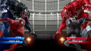 Venom amp Red Spider Man VS Red Venom amp Black Spider Man  Marvel vs Capcom Infinite [upl. by Uba]