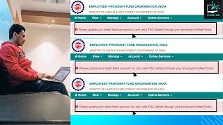 EPF Claim Error Fix Update Bank Account amp IFSC Details Step by Step Guide [upl. by Mervin]