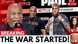 Jake Paul STEPS UP amp Almost FOUGHT Mike Tyson At EXCLUSIVE Netflix Event [upl. by Ddej876]