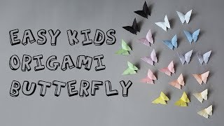 Easy Quick Fast Origami Butterfly Tutorial  Akira Yoshizawa [upl. by Yakcm]