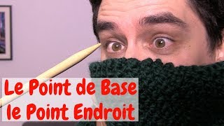 🐑 TricotDébutant  La Base  le Point Endroit [upl. by Ynnattirb]