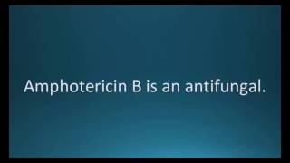 How to pronounce amphotericin B Fungizone Memorizing Pharmacology Flashcard [upl. by Llenaj519]