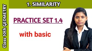 10th class geometry chapter 1 similarity practice set 14 maharashtra board  basic concept in hindi [upl. by Lynnea]