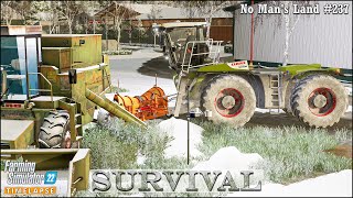 Survival in No Mans Land Ep237🔹Ploughing Snow w CLASS XERION 4200 SADDLE TRAC🔹FarmingSimulator 22 [upl. by Adina]