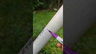 Be sure to do this trick How to measure pipe straightly before cutting diy tips lifehacks [upl. by Lledrev]