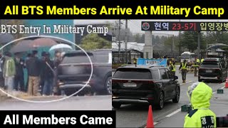 All BTS Members Arrive At Military Camp 😭  V RM Live Military [upl. by Maibach]