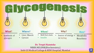 12 Glycogenesis  Carbohydrate Metabolism  Biochemistry  NJOY Biochemistry [upl. by Dorahs]