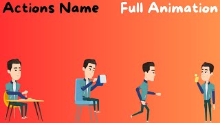 The Actions Name  Animation and Kids Songs  Only For Kids 865 [upl. by Lledyr]