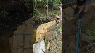 Concrete bag retaining wall update [upl. by Yruam]